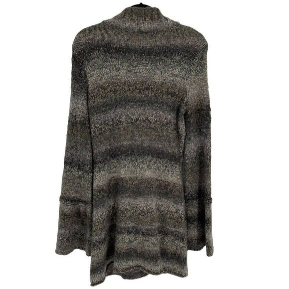 PrAna Amber Duster Sweater Cardigan Wool Blend Button Front Tan Gray Medium - Picture 10 of 14